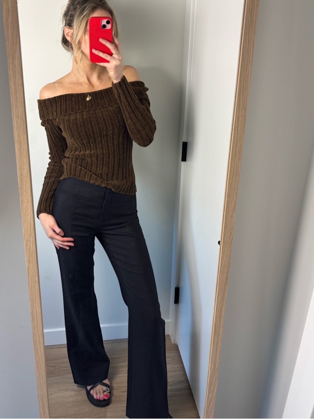 Tory Burch black low rise trousers